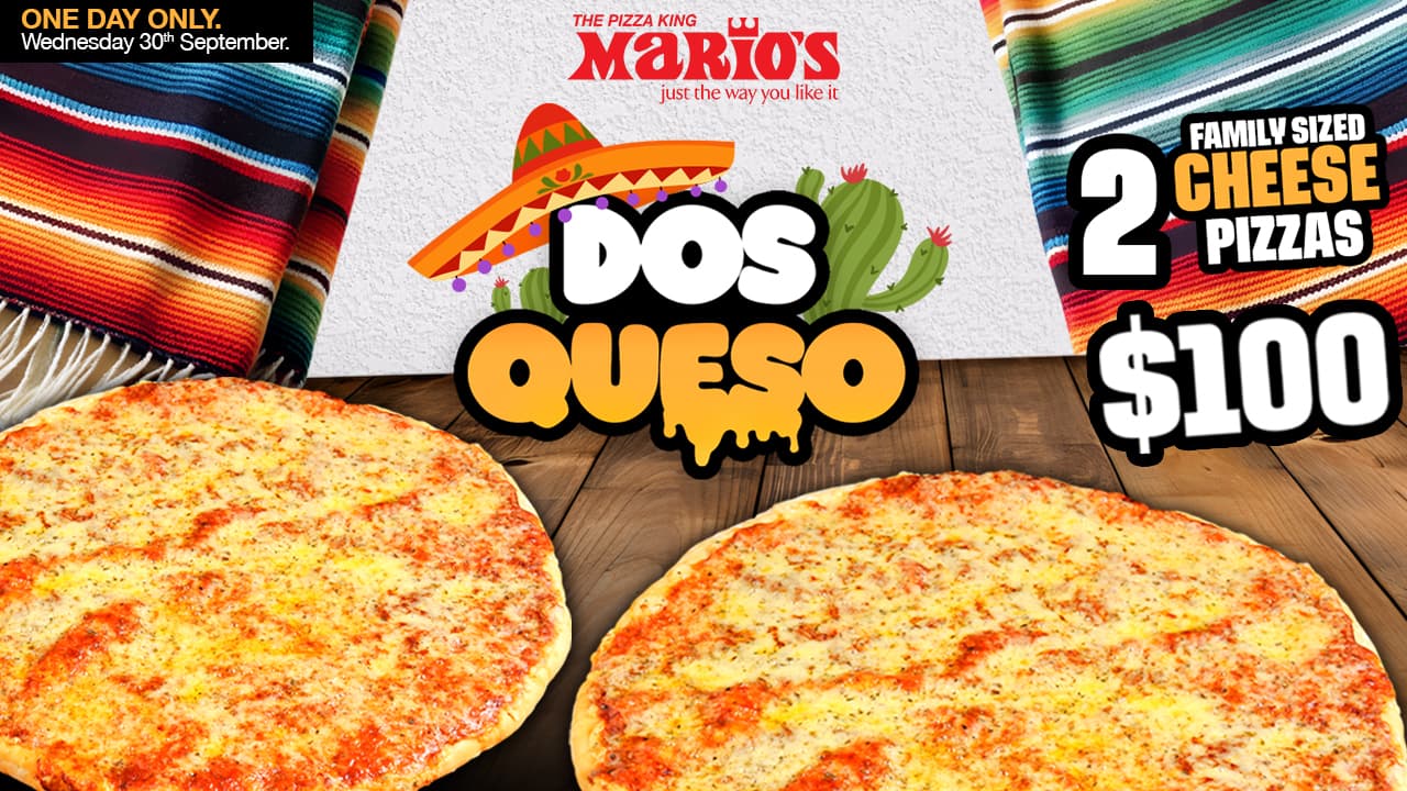 Two Family Cheese Pizzas